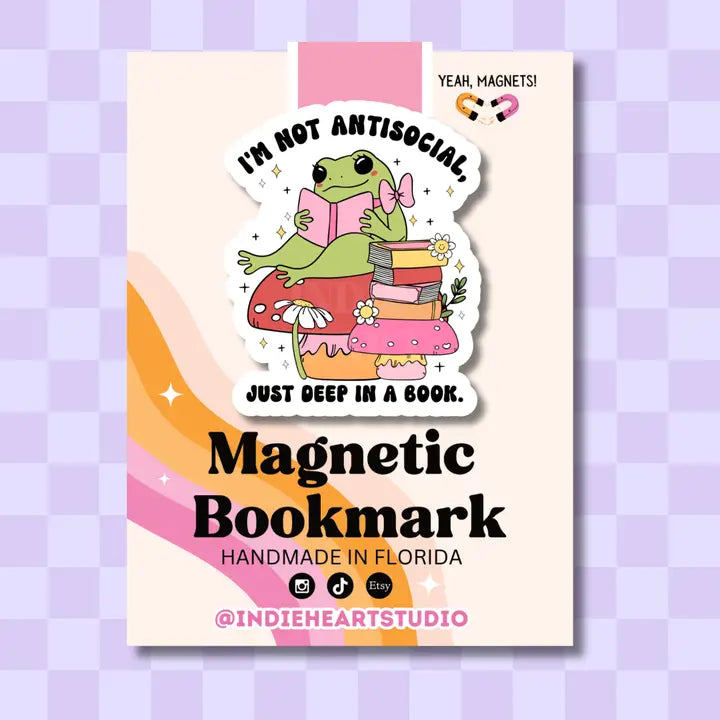 Magnetic Bookmark - Bookish Frog