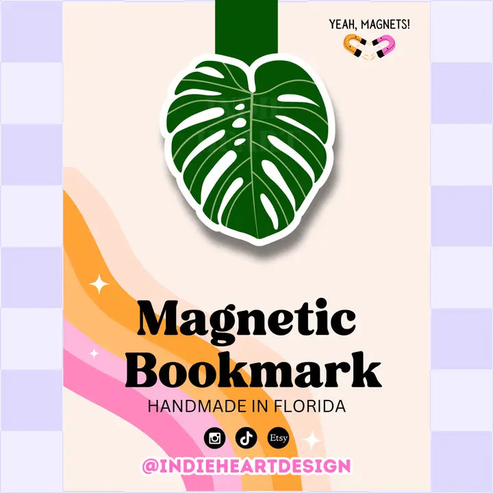 Magnetic Bookmark - Monstera Leaf