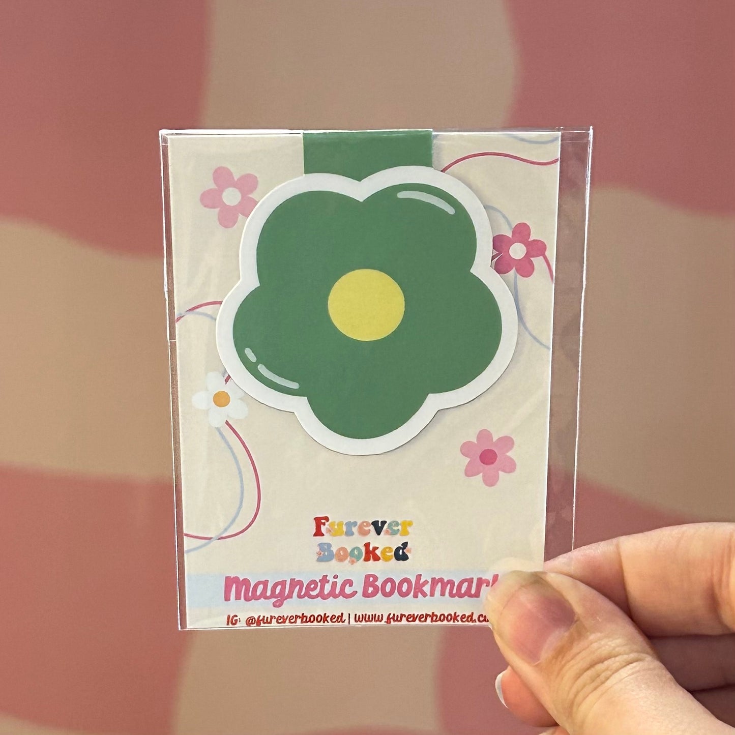 Magnetic Bookmark - Green Flower