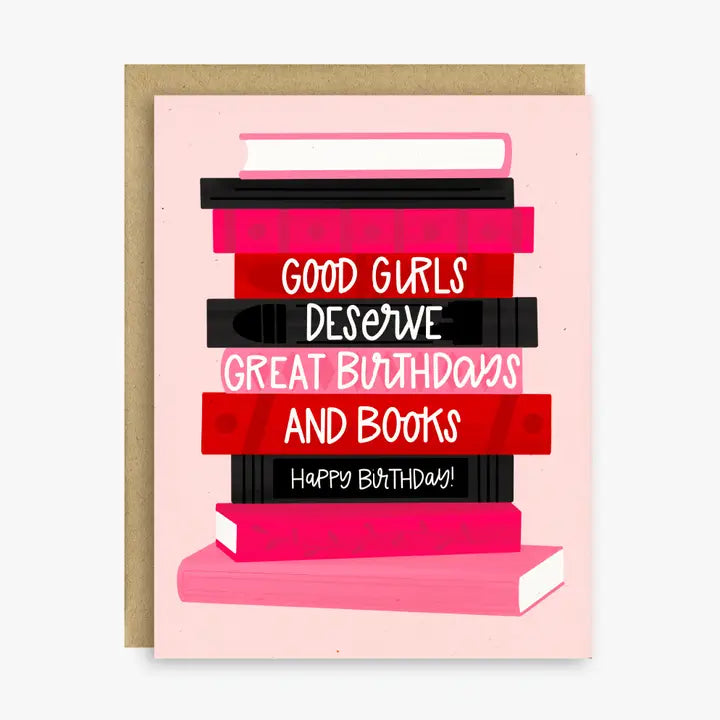Greeting Card - Good Girls Love Books