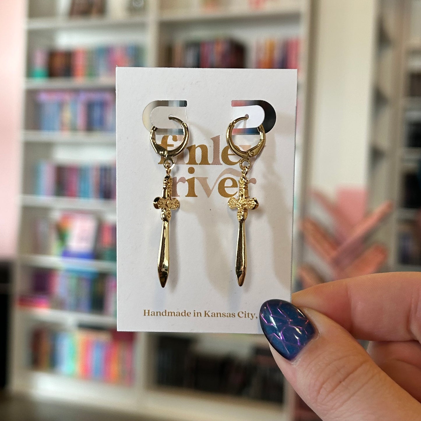 Sword Huggies Earrings