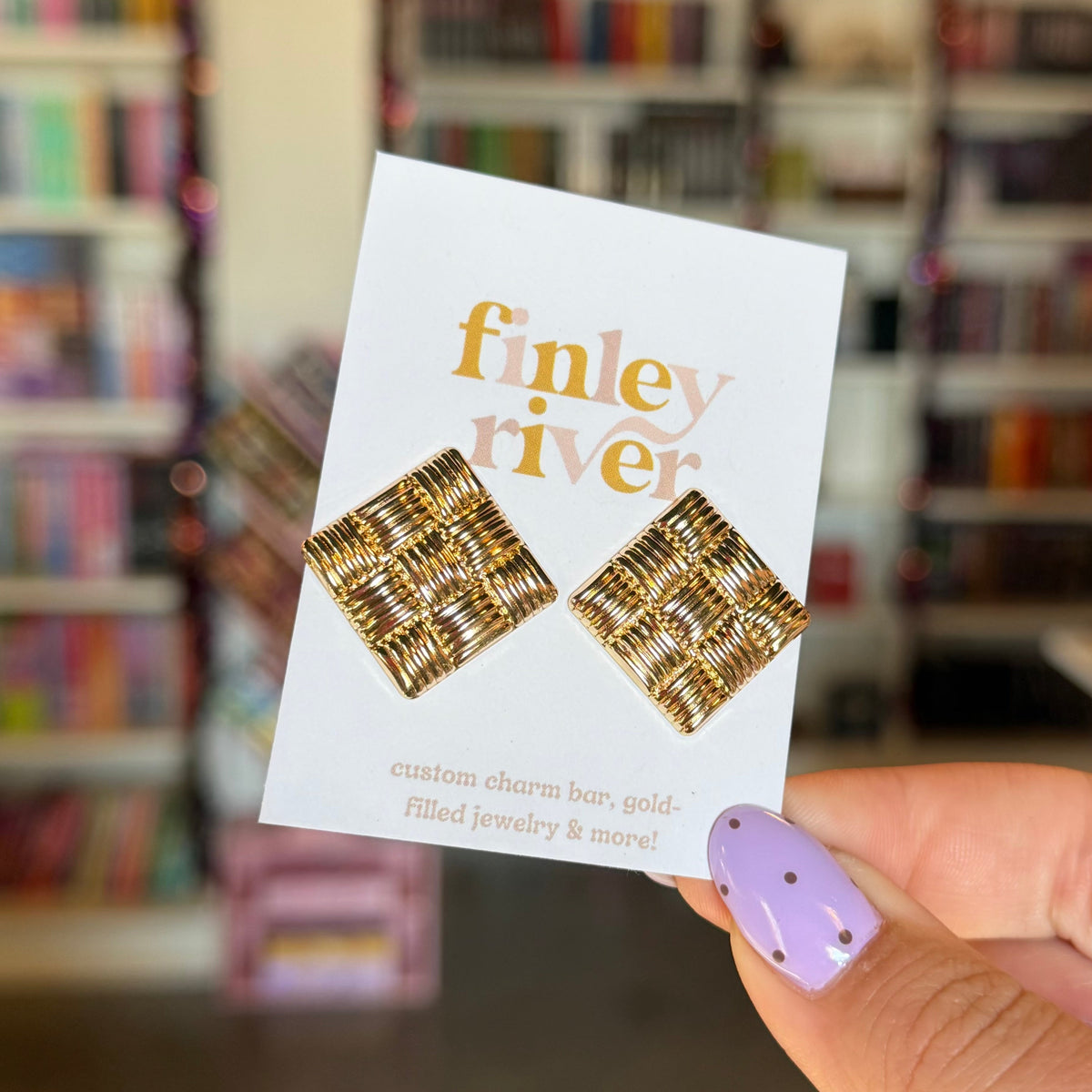 Woven Square Earrings