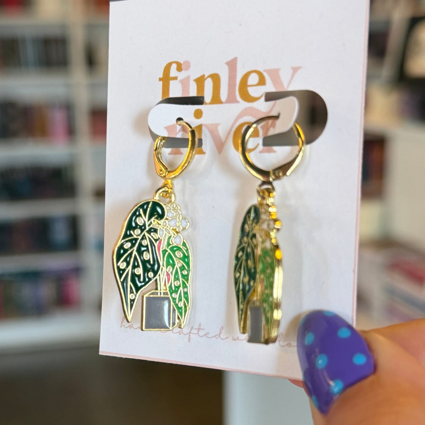 Begonia Huggies Earrings