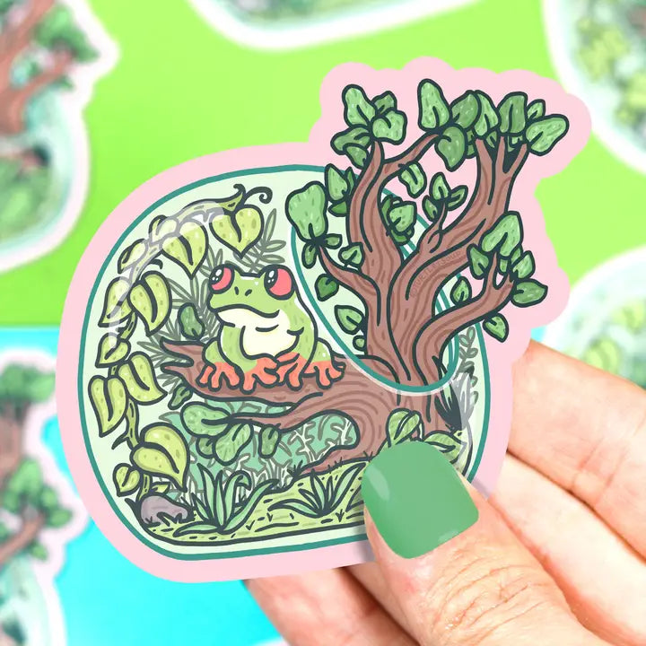 Sticker - Tree Frog Terrarium