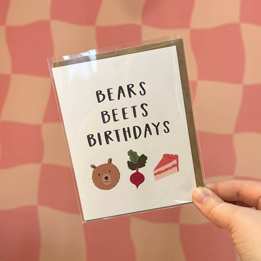 Greeting Card - Bears Beets Birthdays
