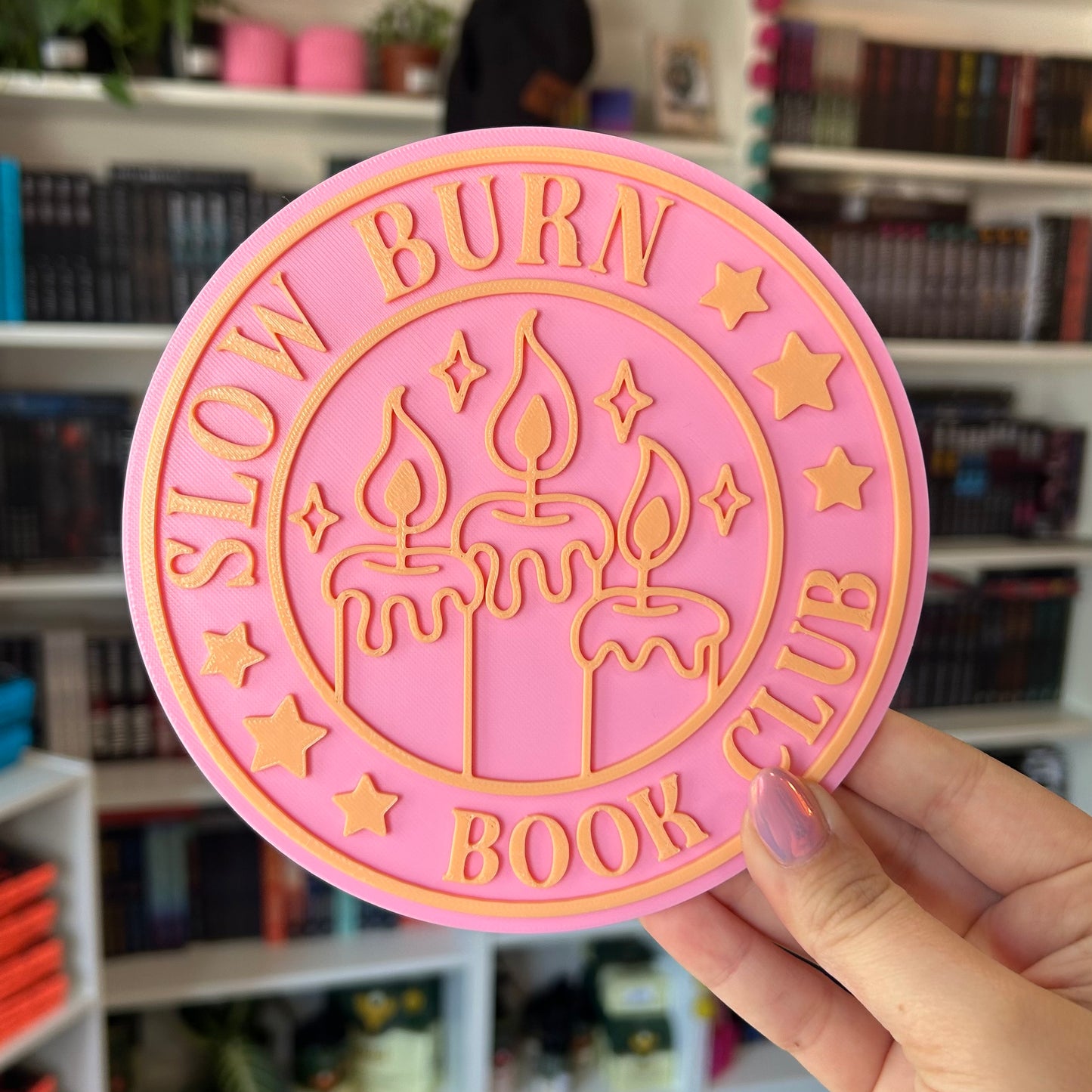 3D Print - Slow Burn Book Club Sign