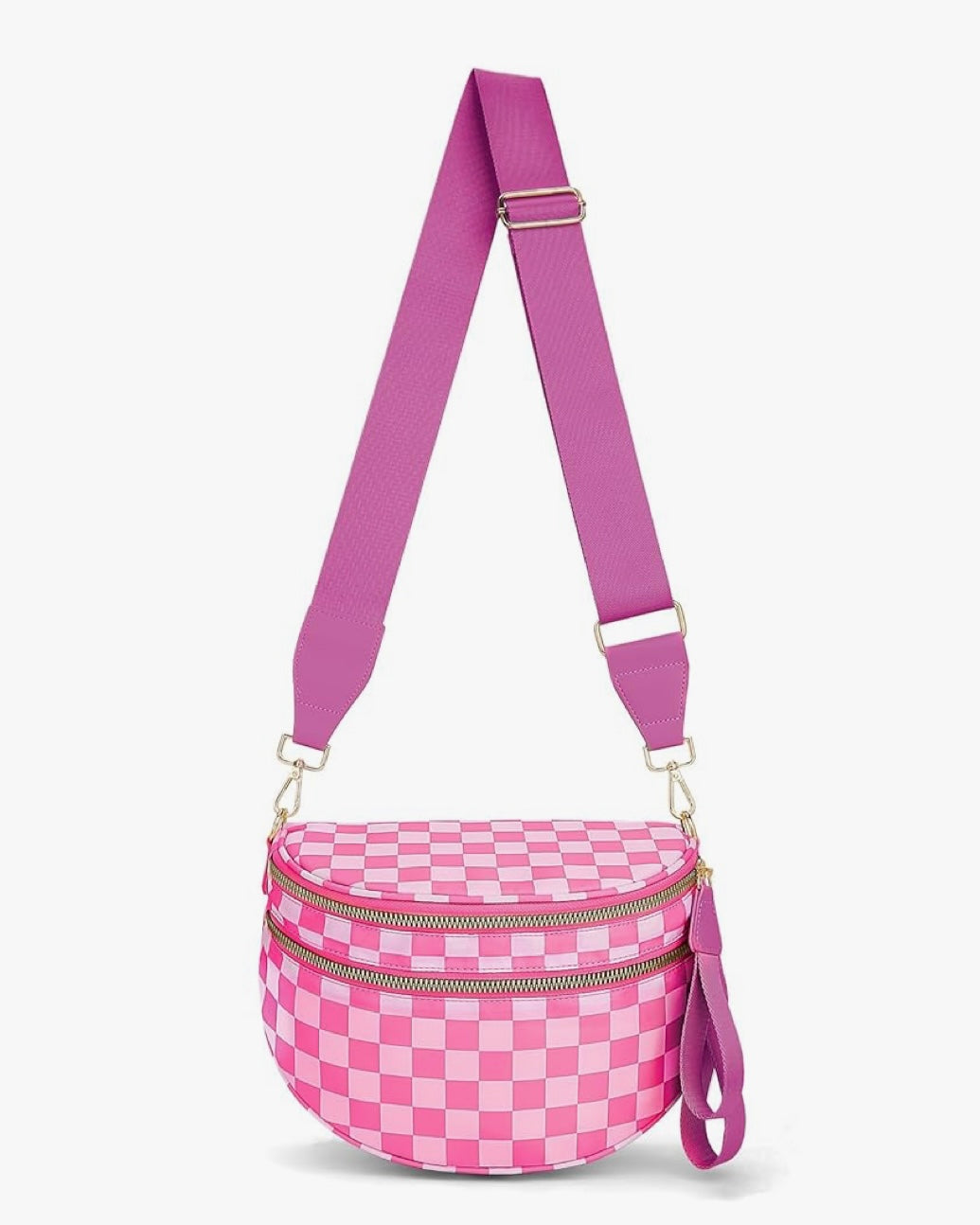 Bag - Checkered Crossbody Kindle Bag