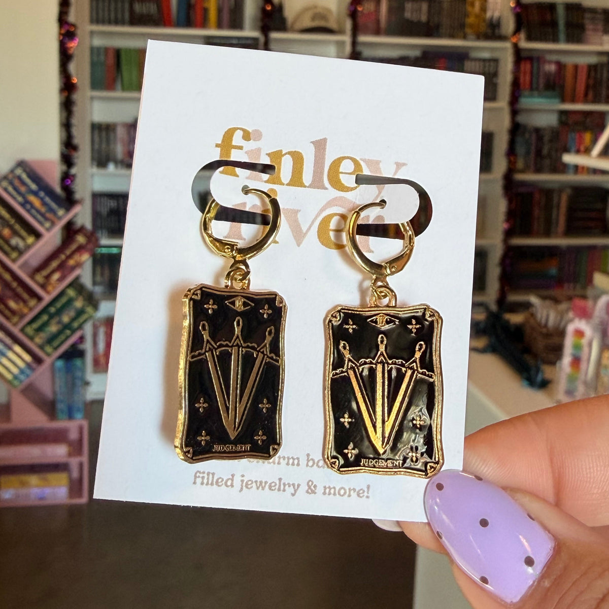 Tarot Swords Huggies Earrings