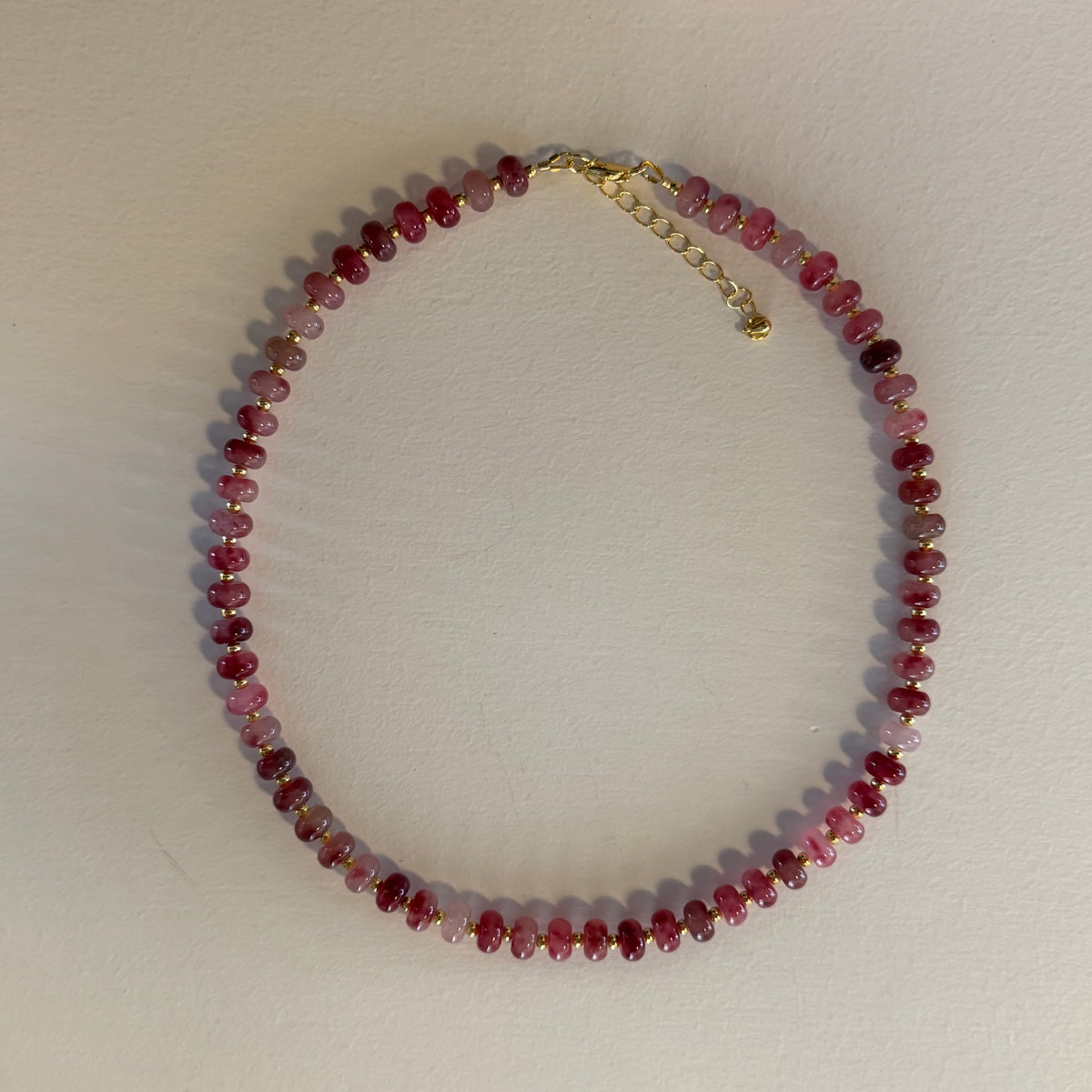 Burgundy Beaded Necklace