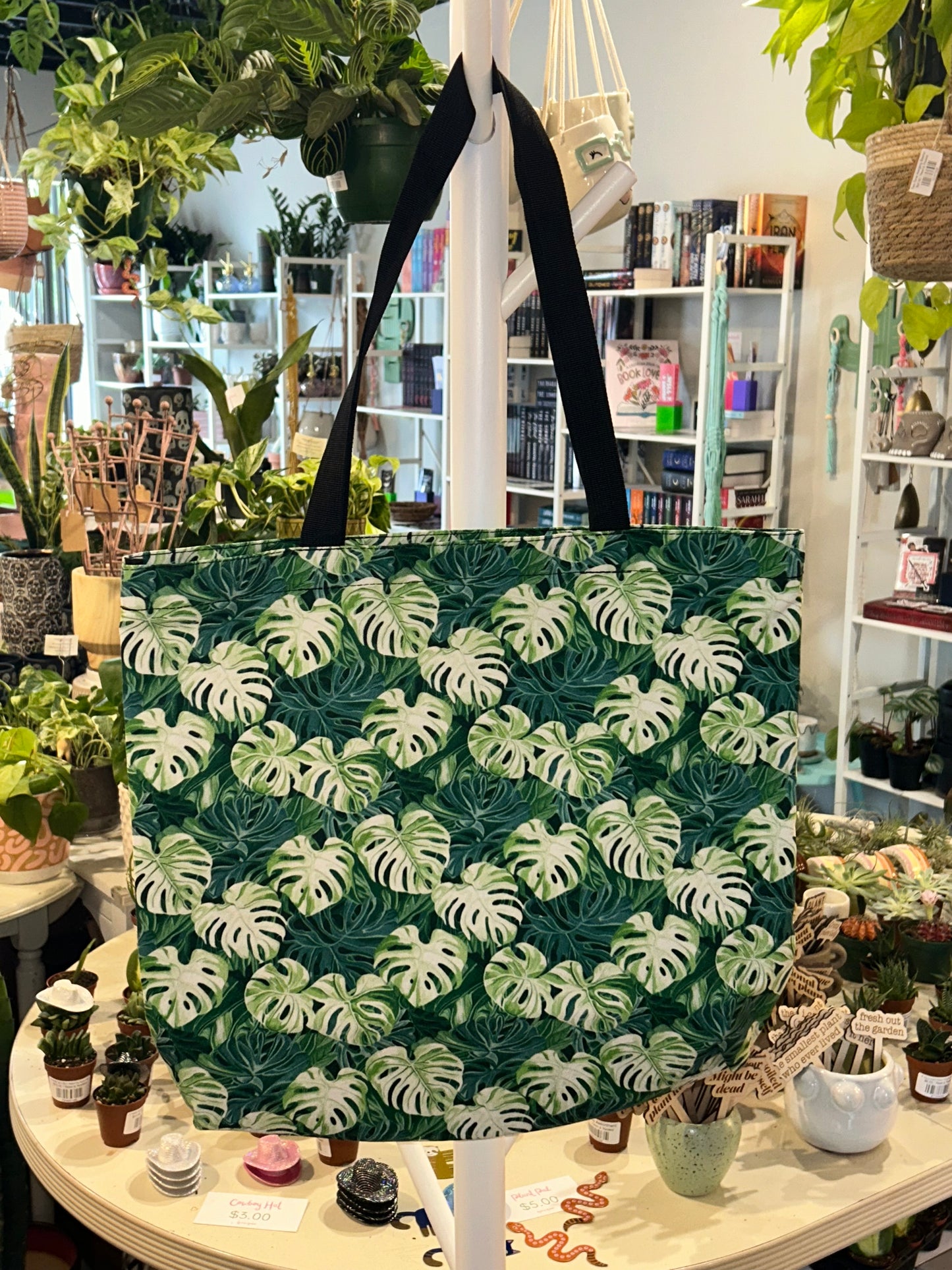Canvas Tote - Variegated Monstera