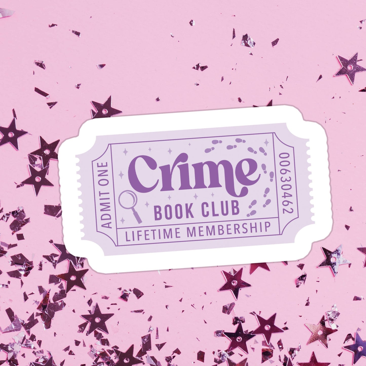 Sticker - Crime Book Club Ticket