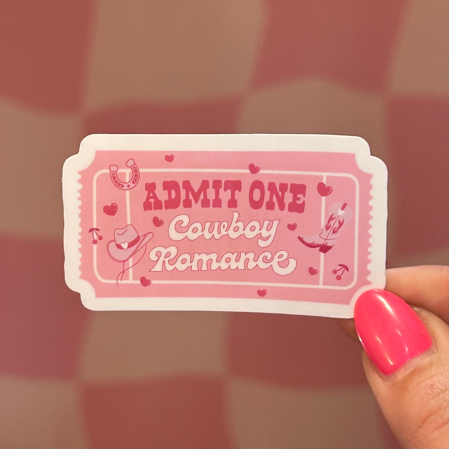 Sticker - Cowboy Romance Ticket