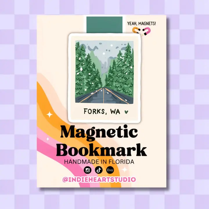 Magnetic Bookmark - Forks Polaroid