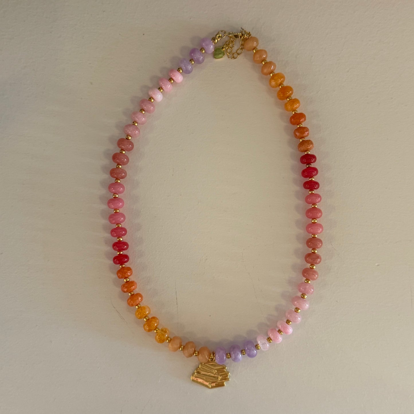 Book Stack Hibiscus Haze Beaded Necklace