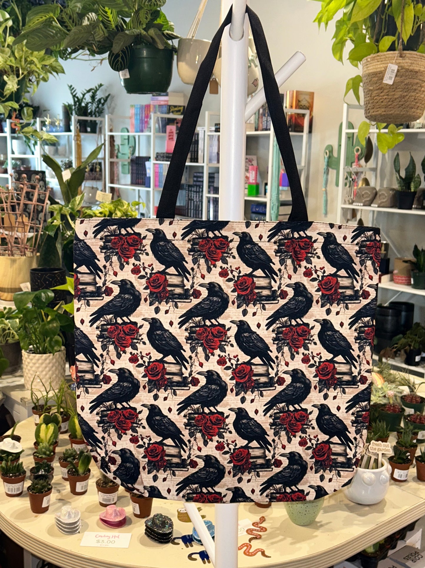 Canvas Tote - Ravens & Roses