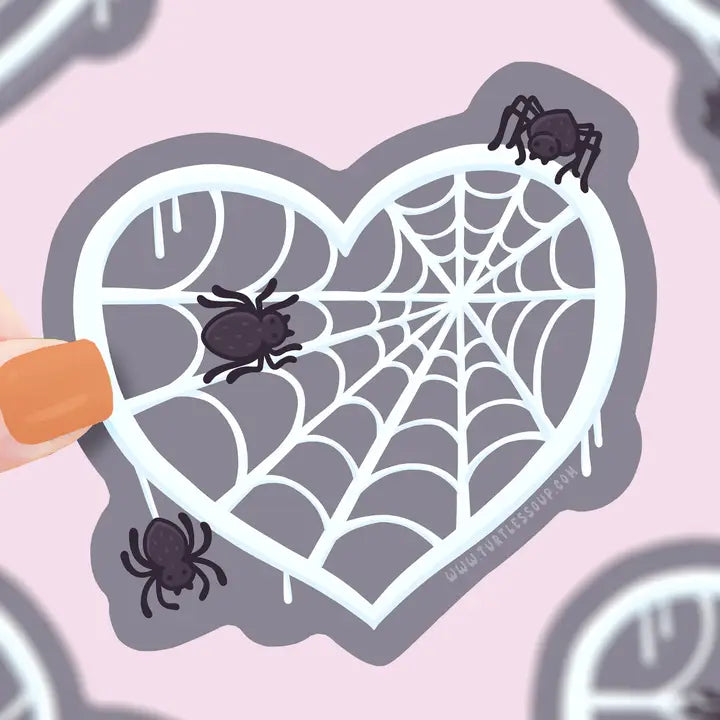 Sticker - Spider Web Heart