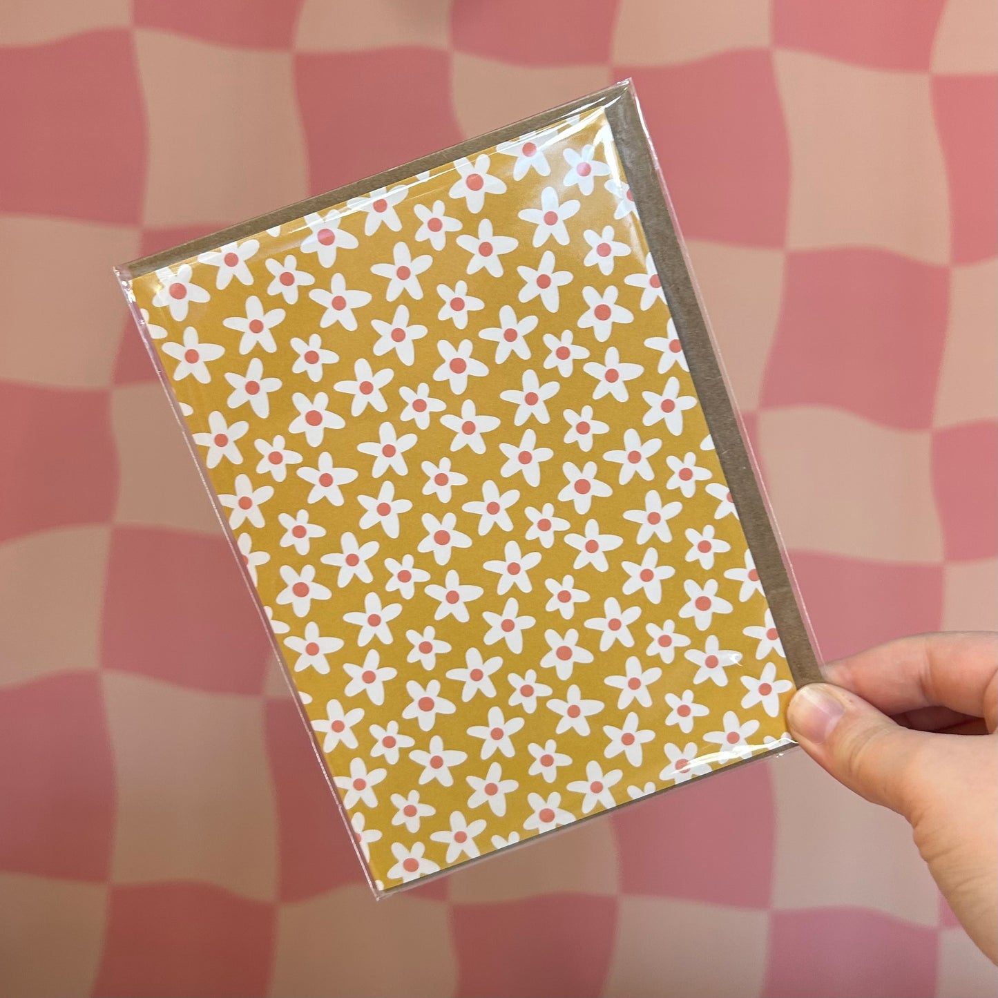 Greeting Card - Yellow with Floral