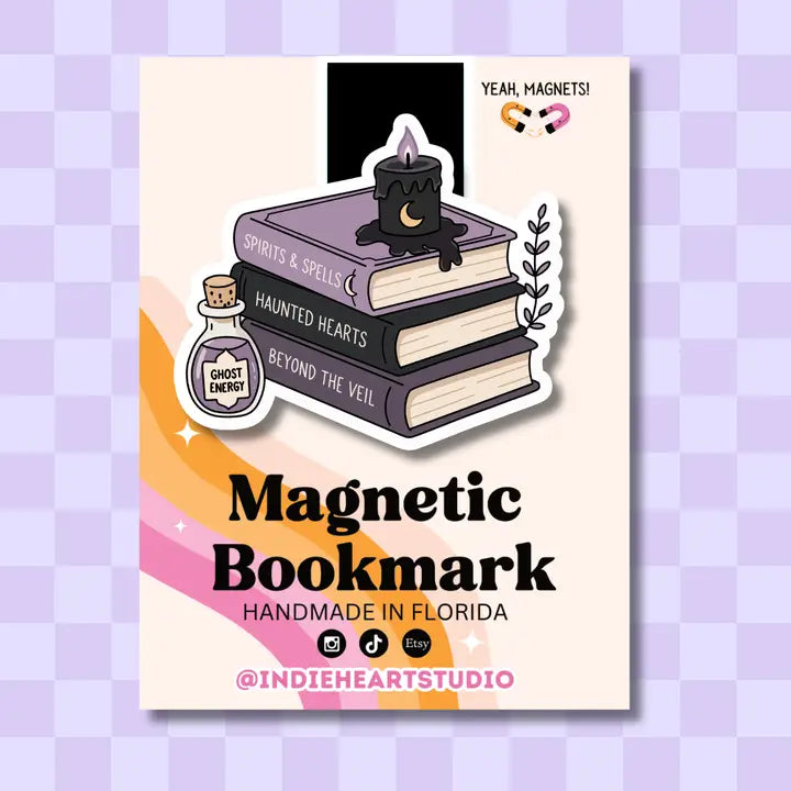 Magnetic Bookmark - Haunted Book Stack
