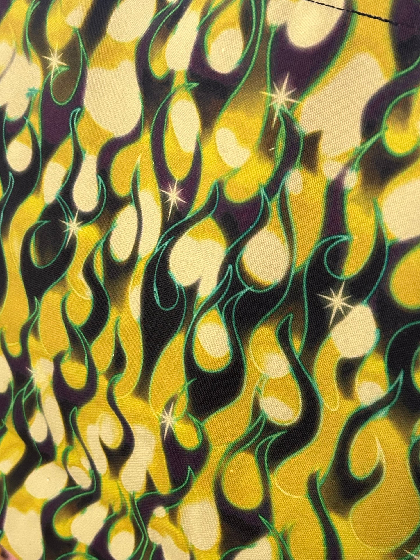 Canvas Tote - Green Flames