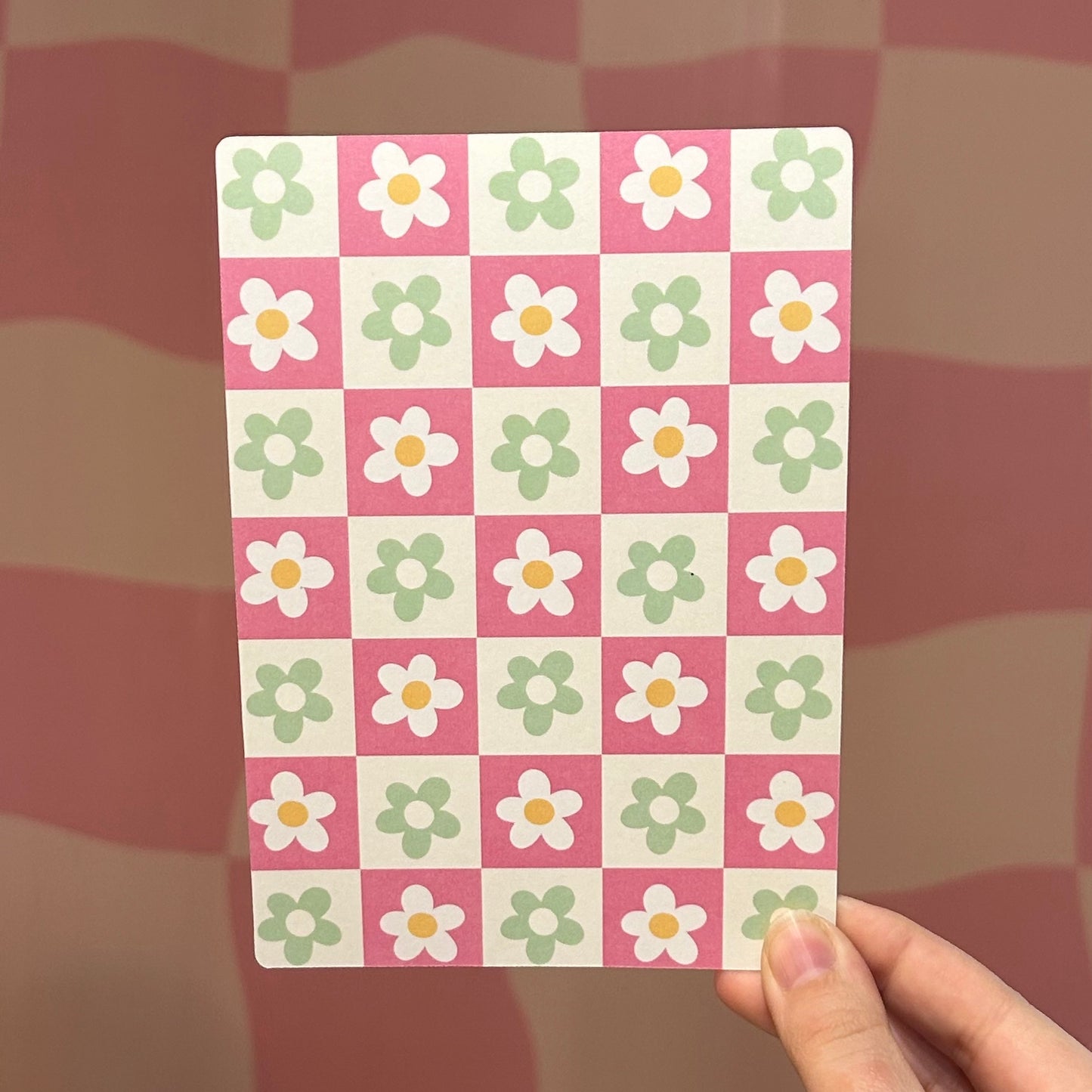 Kindle Insert - Checkered Floral