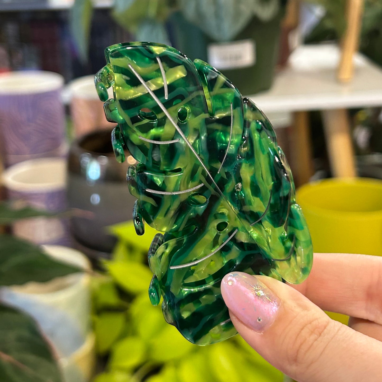 Monstera Claw Hair Clip