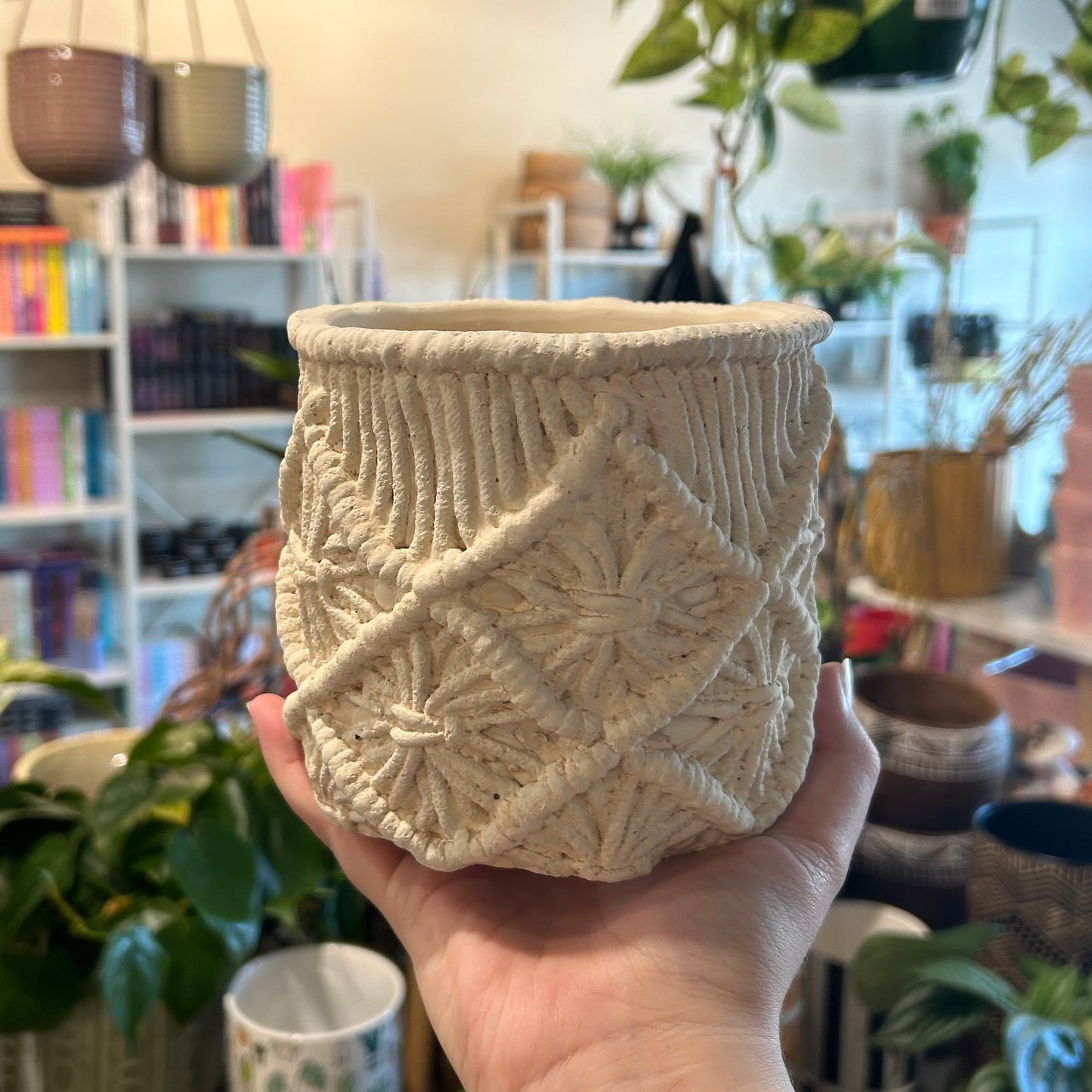 Macrame Look Pot