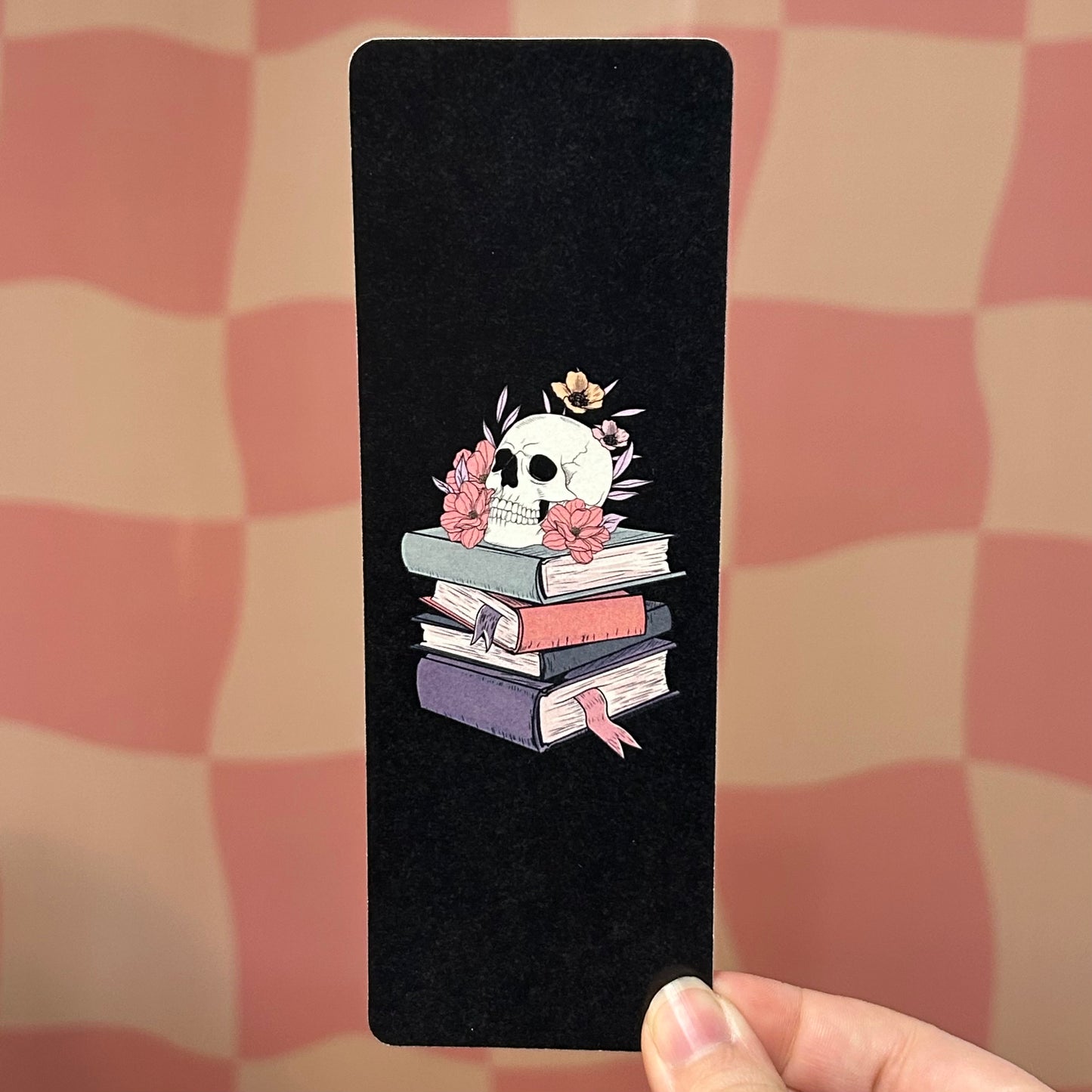 Bookmark - Skull Book Stack