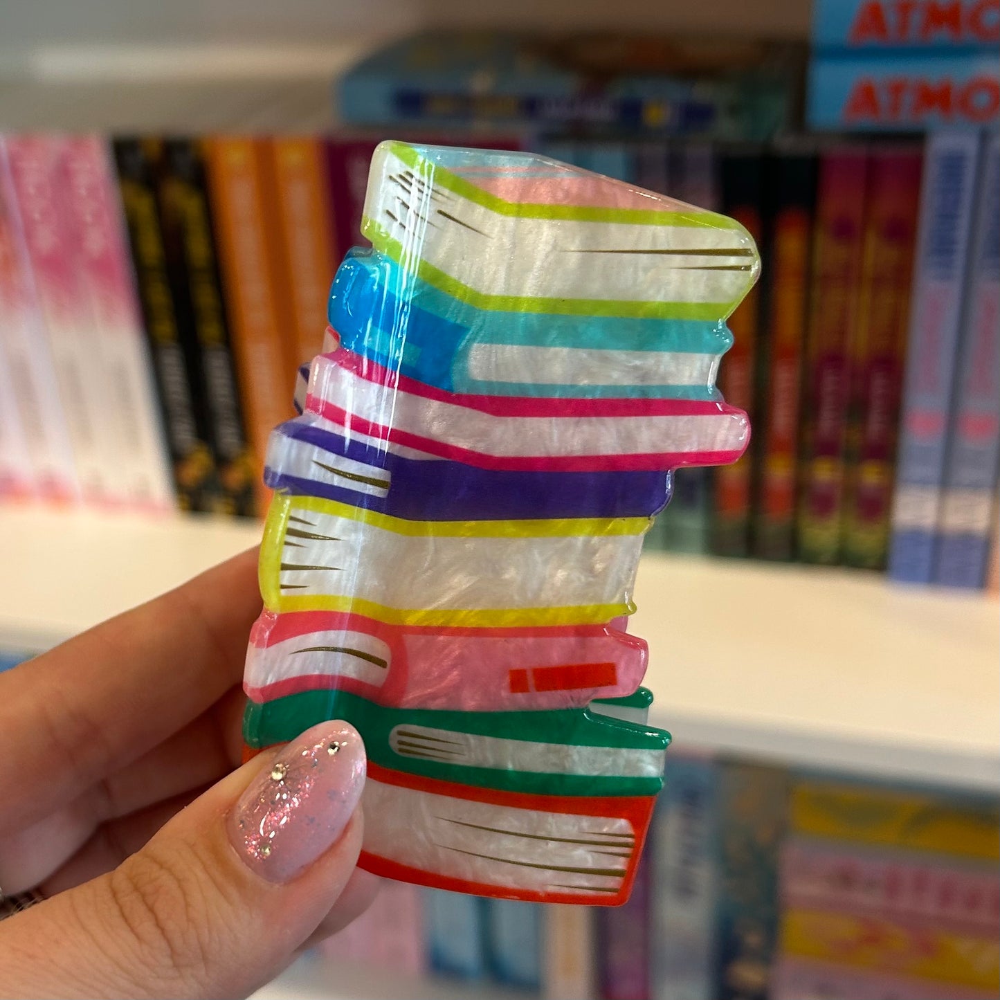 Book Stack Claw Hair Clip
