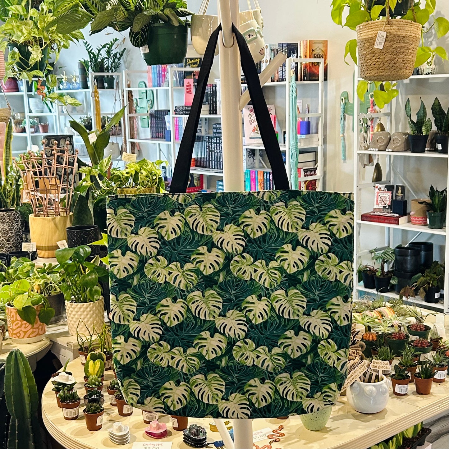 Canvas Tote - Variegated Monstera