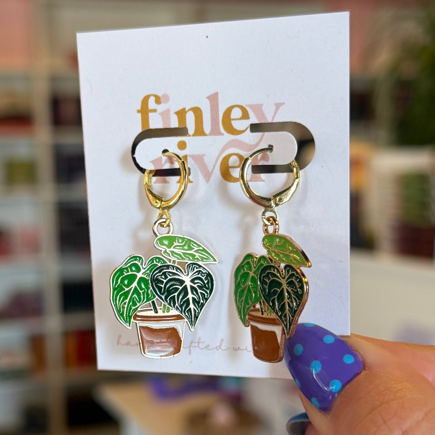 Anthurium Huggies Earrings