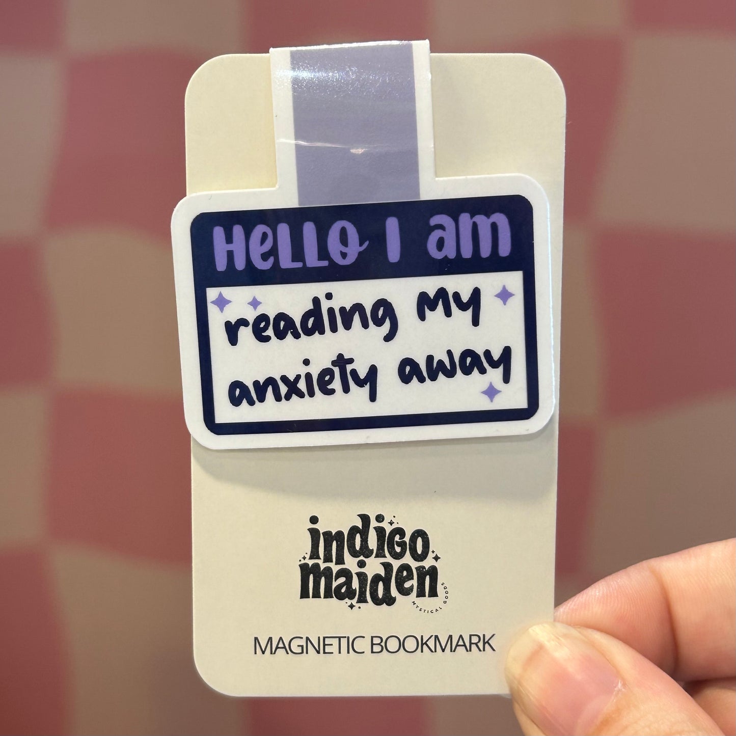 Magnetic Bookmark - Hello I Am Reading My Anxiety Away