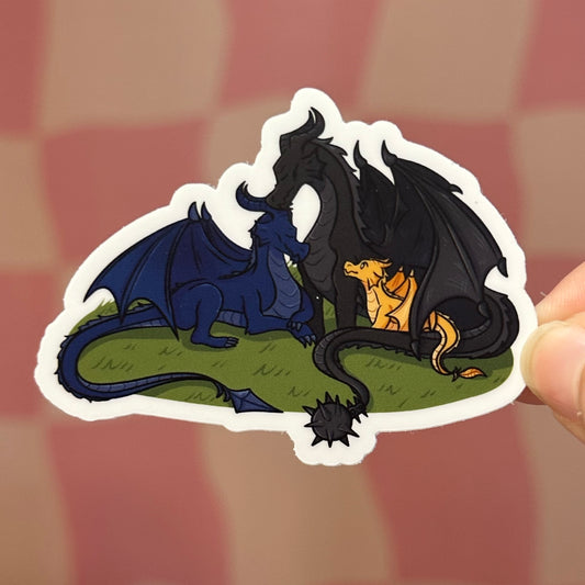 Sticker - Tairn, Sgaeyl, and Andarna (Fourth Wing)