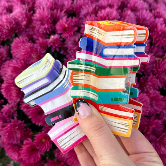 Book Stack Claw Hair Clip