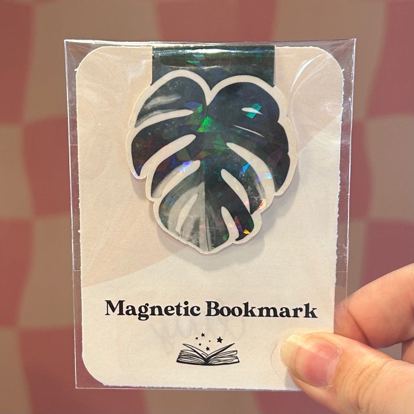 Magnetic Bookmark - Variegated Monstera Holographic