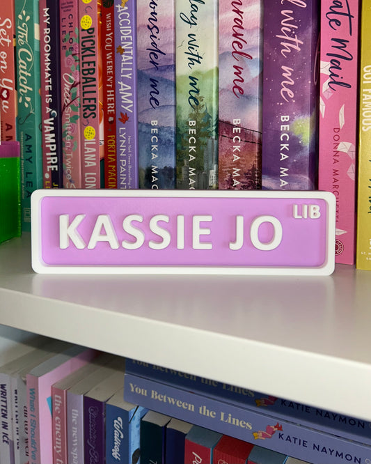 3D Print - Custom Name Library Street Sign