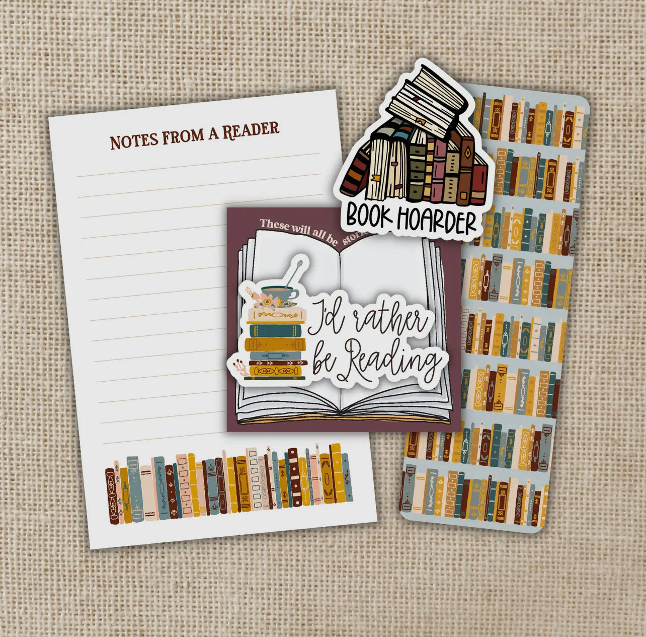 Stationery Set - Vintage Book Lover