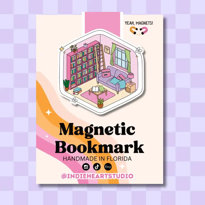 Magnetic Bookmark - Bookish Girl Living Room