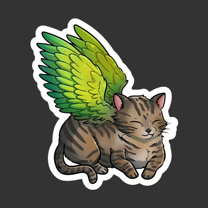 Sticker - Winged Tabby Cat (Spellshop)