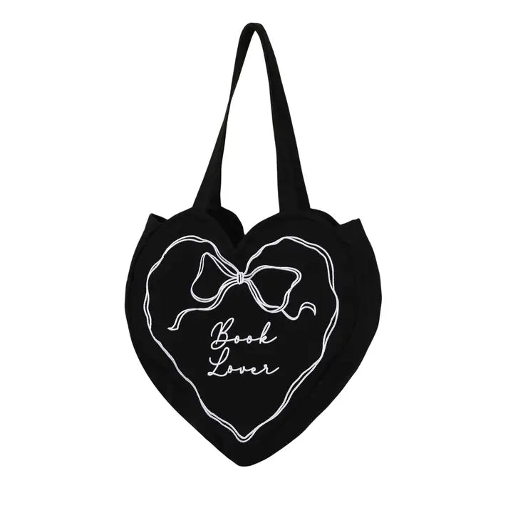 Canvas Tote - Book Lover Heart