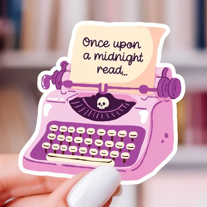 Sticker - Midnight Reads Typewriter