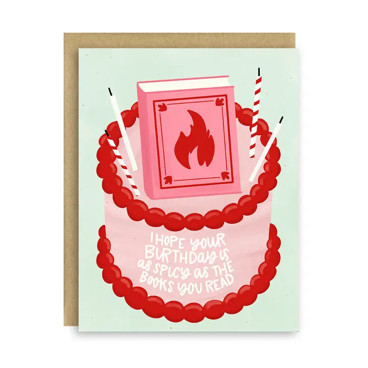 Greeting Card - Spicy Bookish Birthday