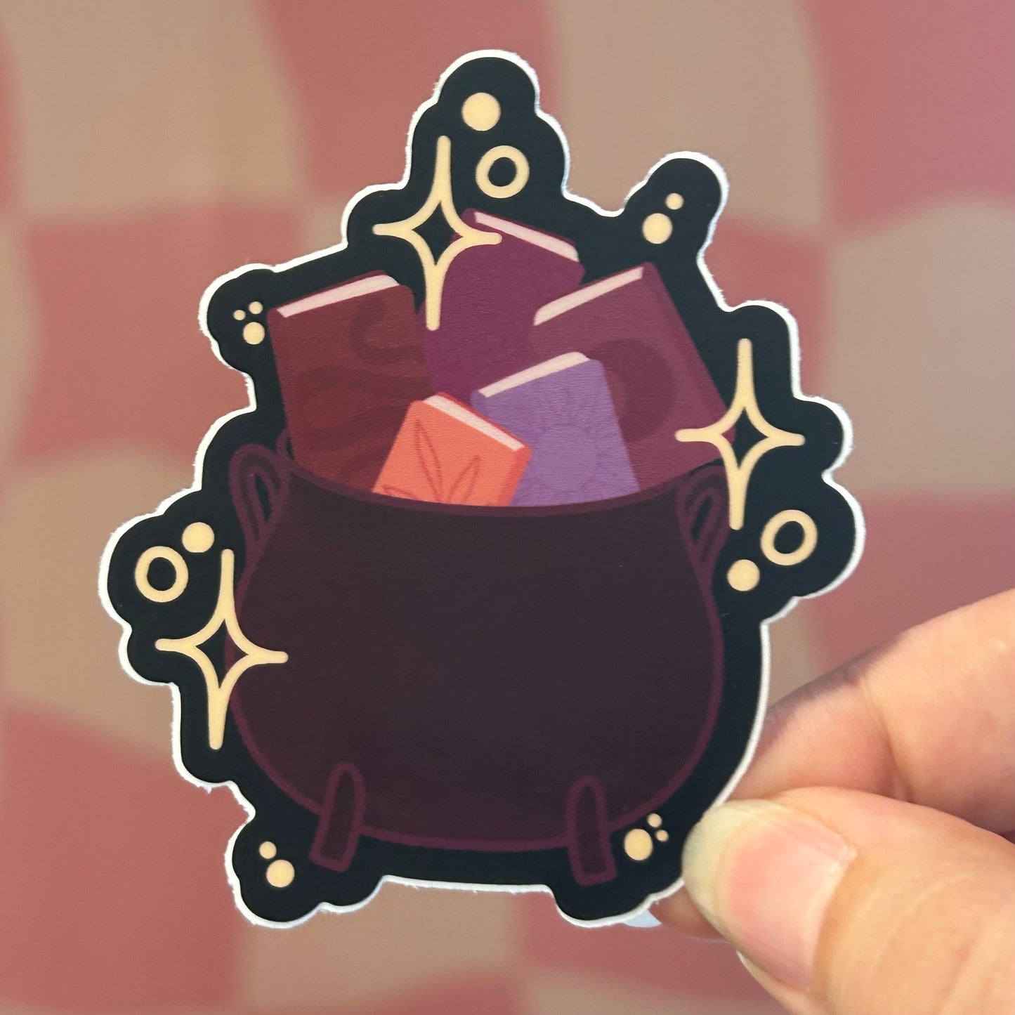 Sticker - Cauldron Books Pink