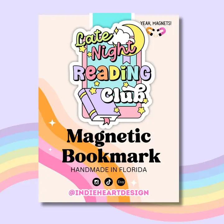 Magnetic Bookmark - Late Night Reading Club