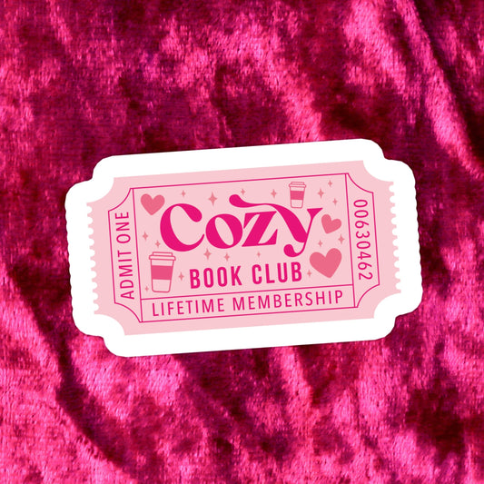 Sticker - Cozy Book Club Ticket