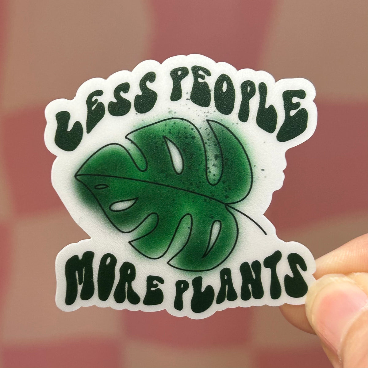 Less People Sticker Sticker - Less People More Plants – Read & Rooted