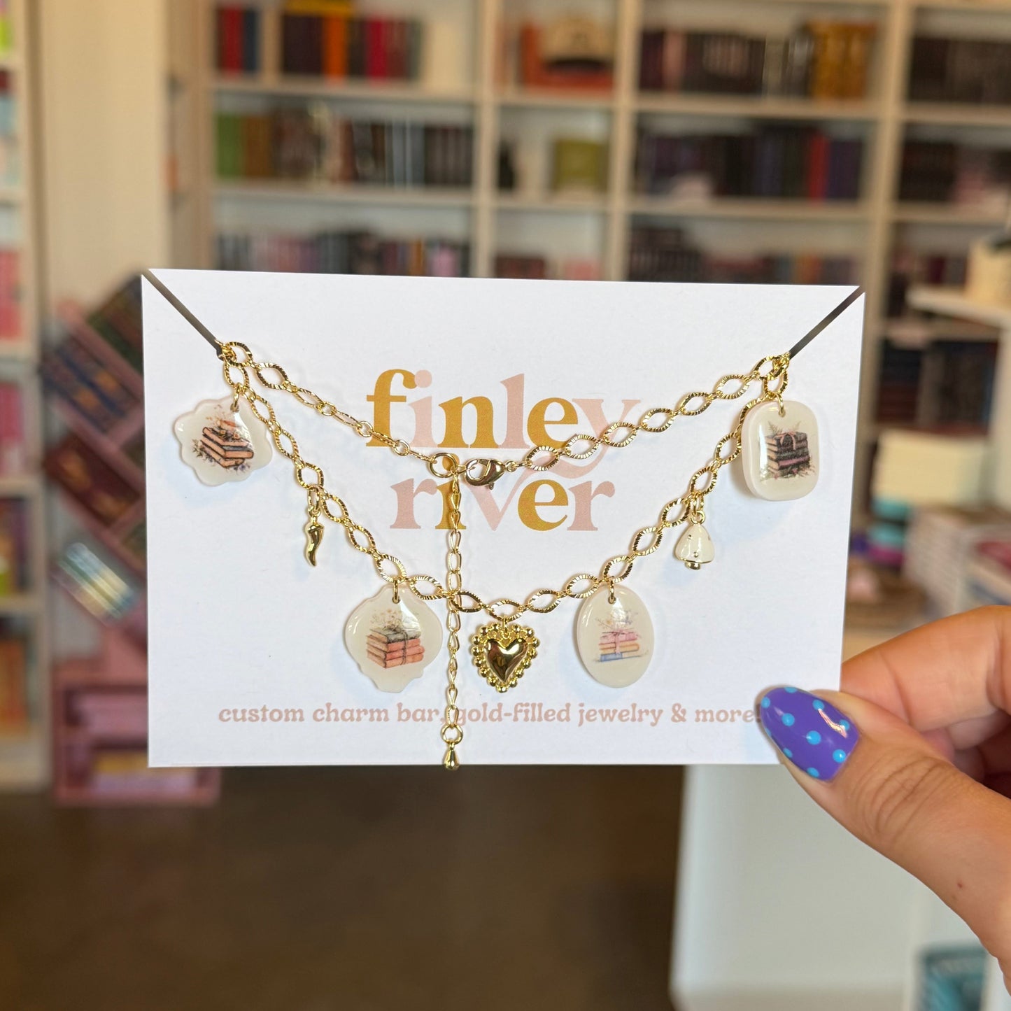 Book Stacks Charm Necklace (Assortment)