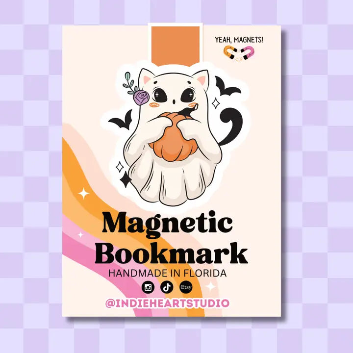 Magnetic Bookmark - Ghost Kitty