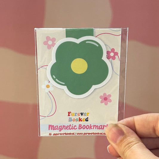 Magnetic Bookmark - Green Flower