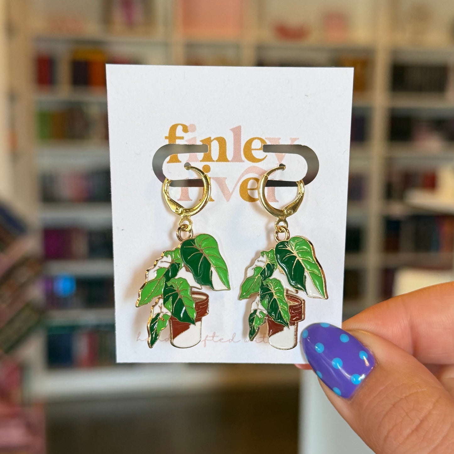 Alocasia Huggies Earrings
