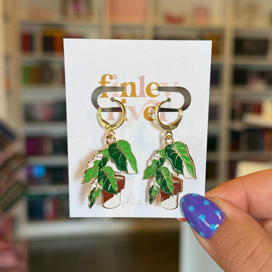 Alocasia Huggies Earrings